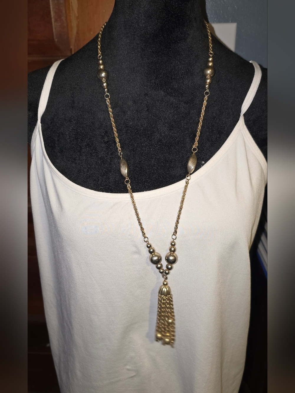 Causal Corner Gold Tassel Long Necklace - Women's Fashion Jewelry